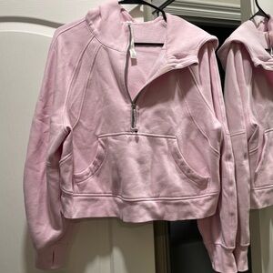 Lululemon pink scuba zip up hoodie